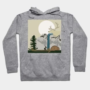 Vintage Wilderness Landscape Hoodie